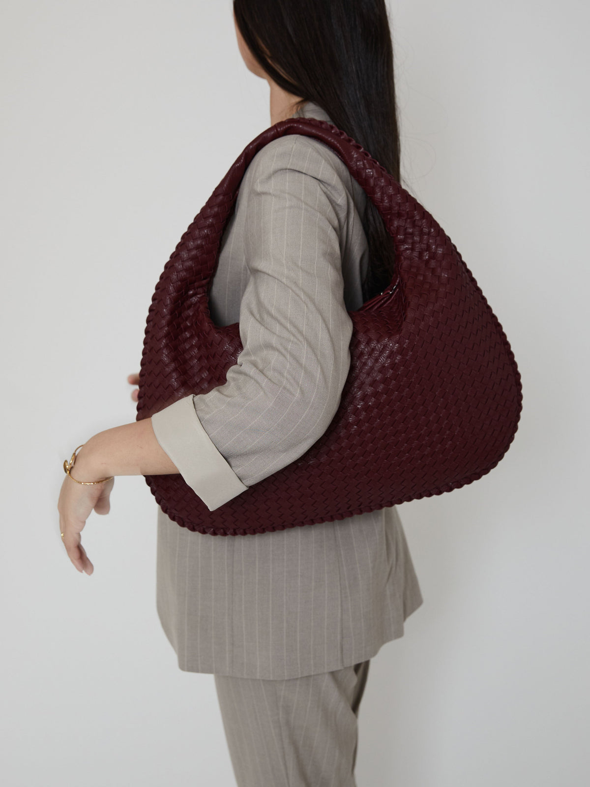 Everyday Leather Bag - Wine Red