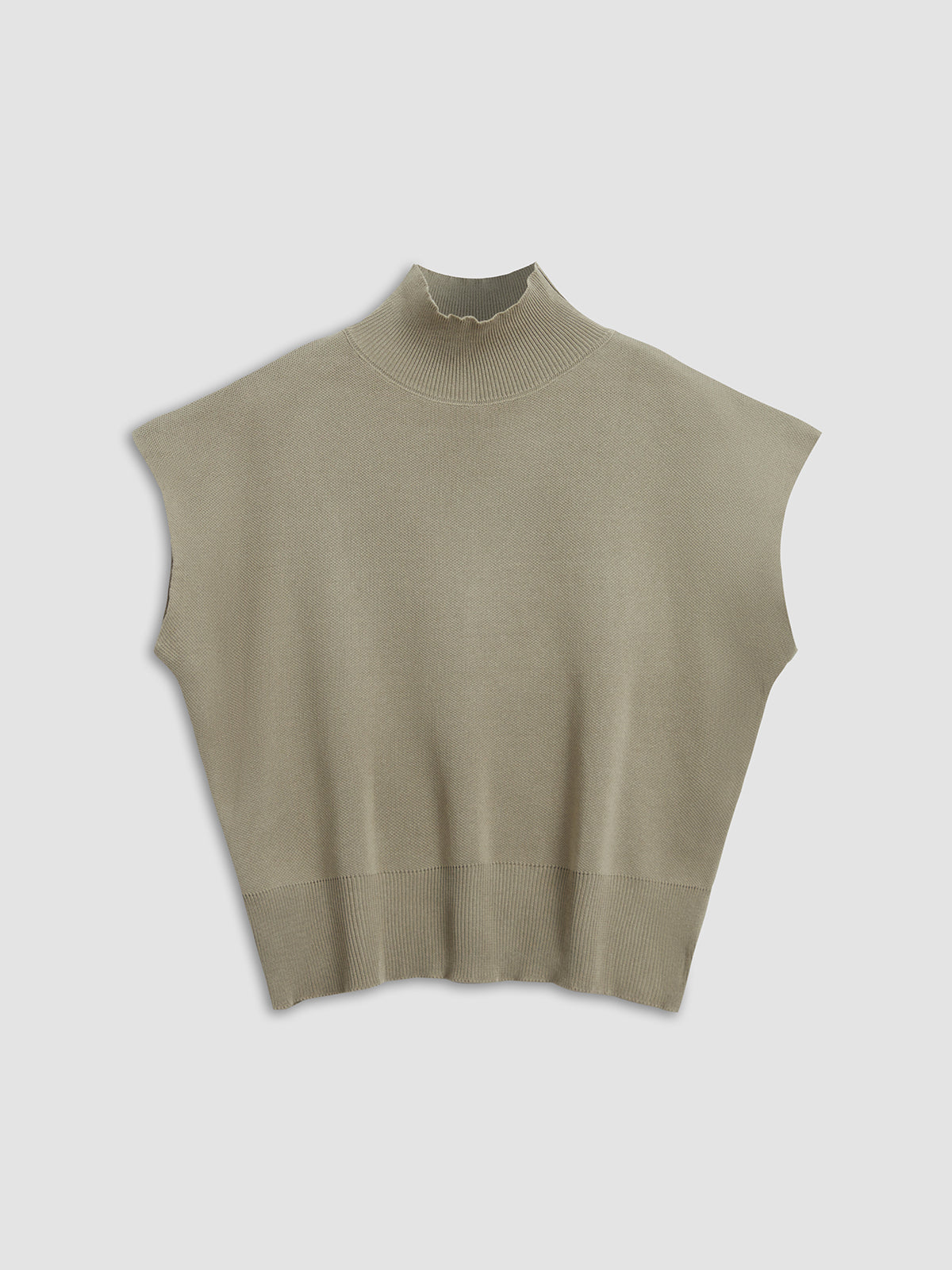 Gilet sans manches décontracté en tricot solide