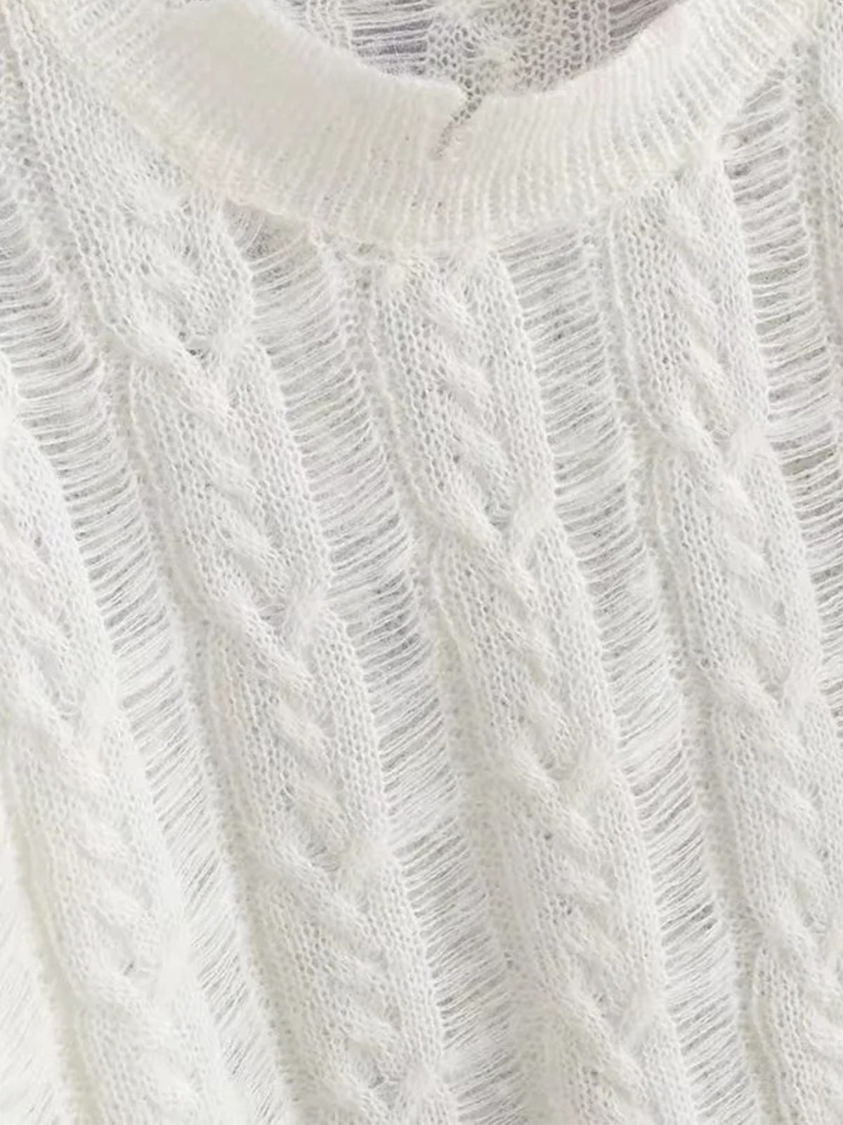 Chandail en tricot crochet flocon de neige