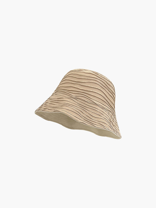 Chapeau seau à texture double face