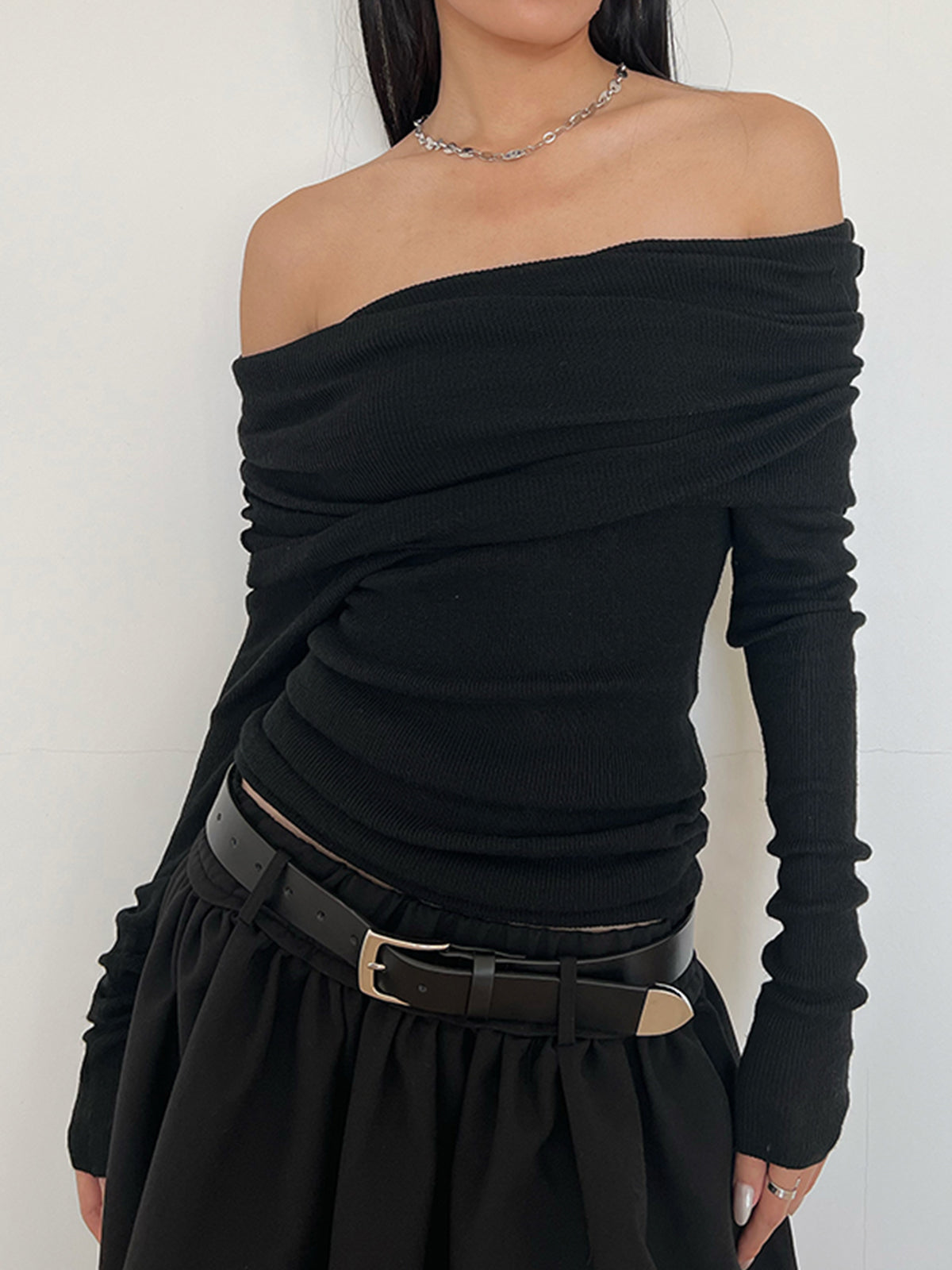 Chemise épaules dénudées Overfold
