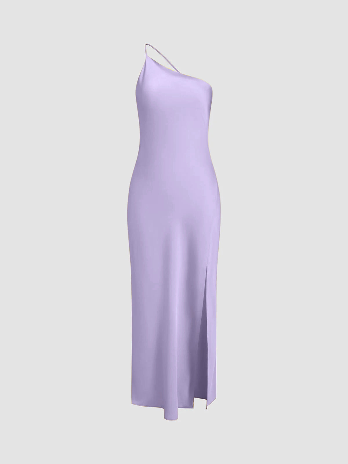 Robe longue fendue en satin à dos ouvert Moonlight