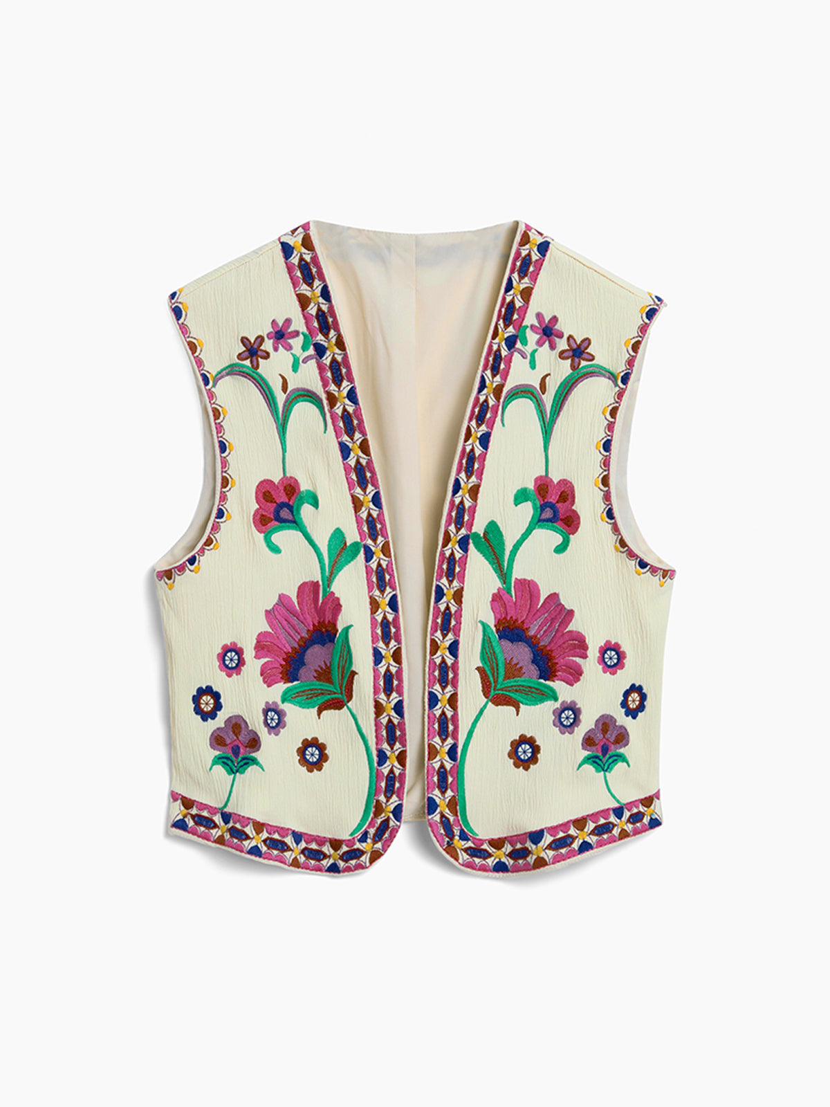 Veste florale brodée
