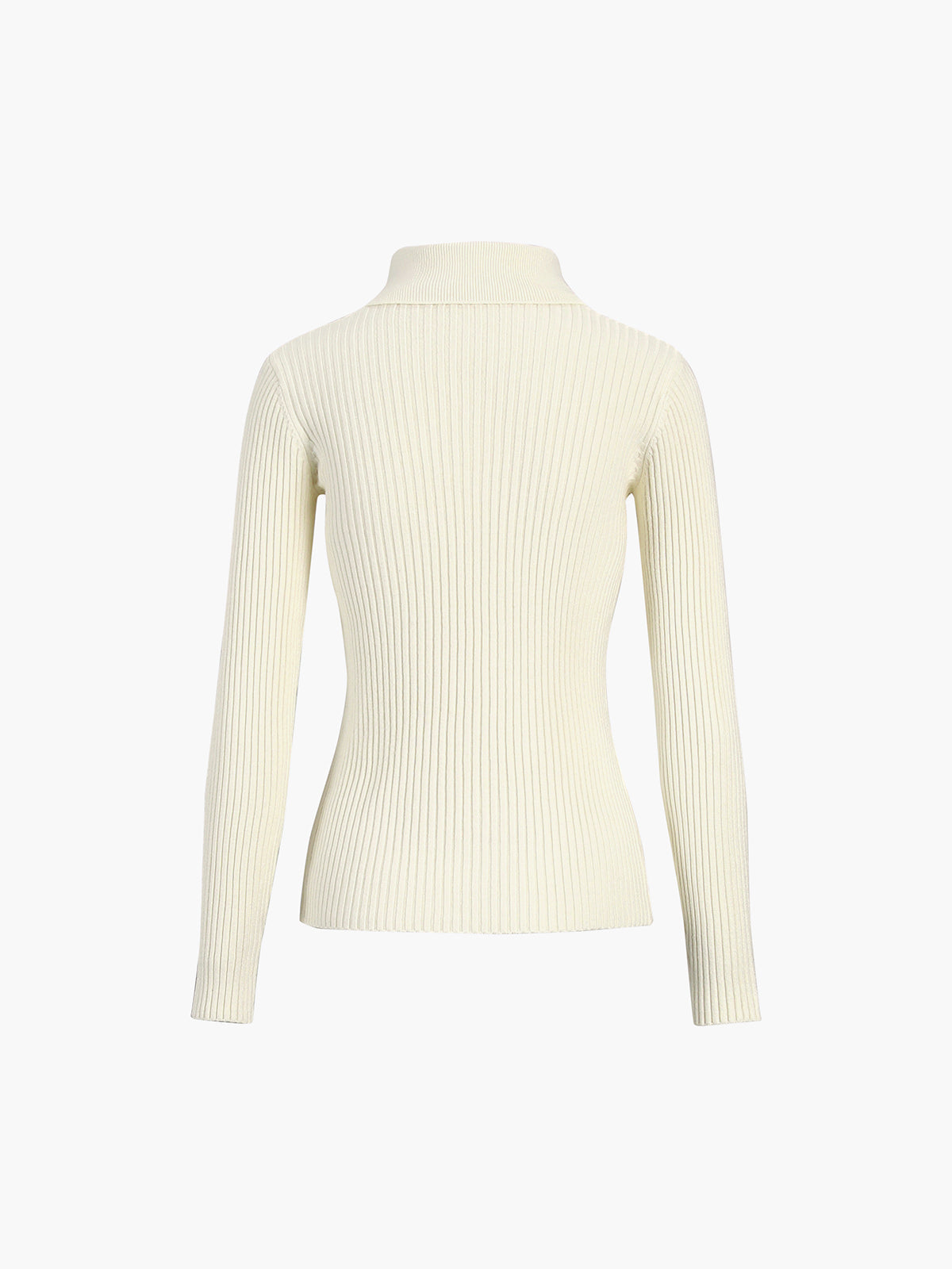 Haut en tricot à manches longues Polo Vanille