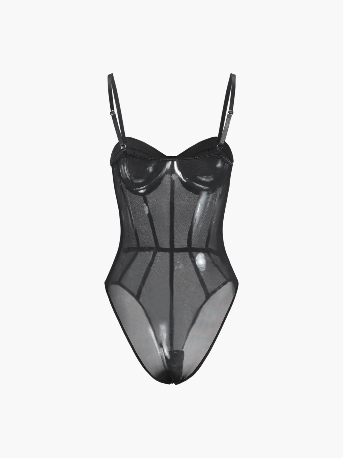 Bodysuit corset bustier transparent