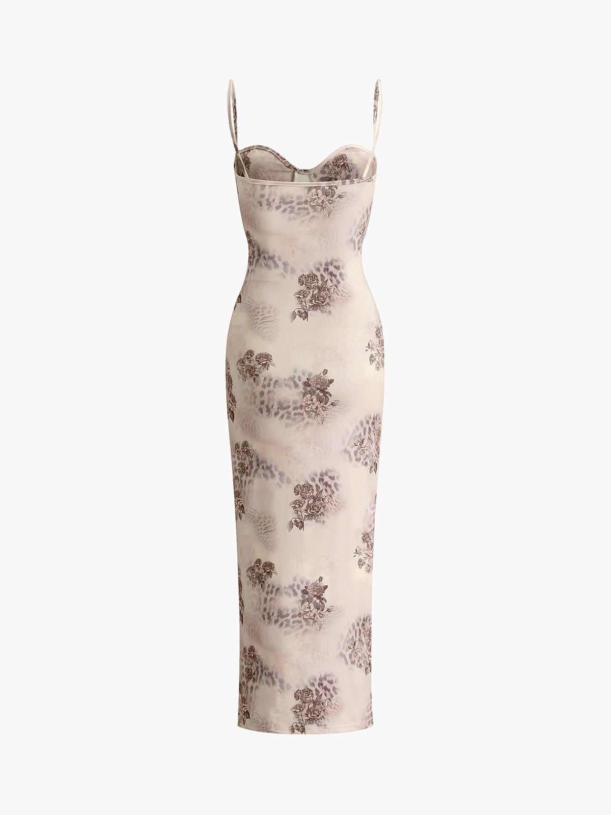 Robe longue cami imprimé floral vintage