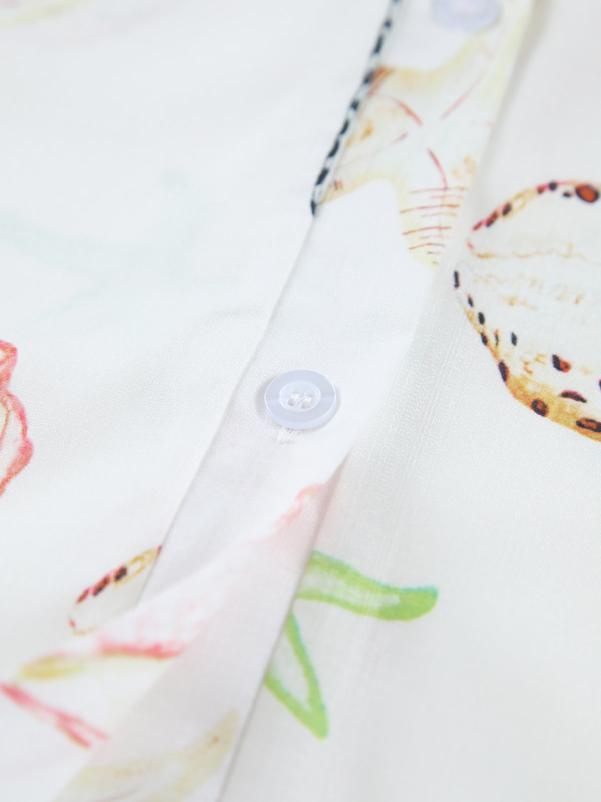 Imprimé vie marine Robe longue à boutons et ceinture à la taille