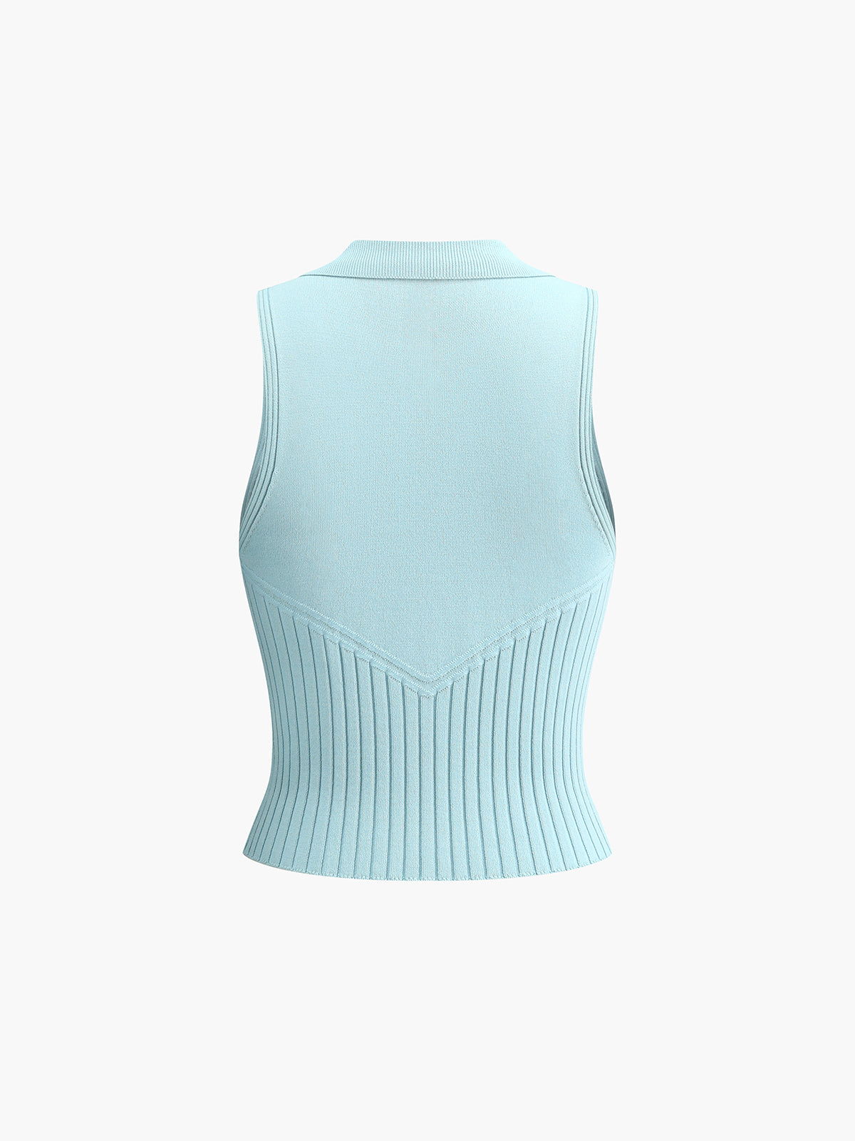 Button Ruched Sweater Vest
