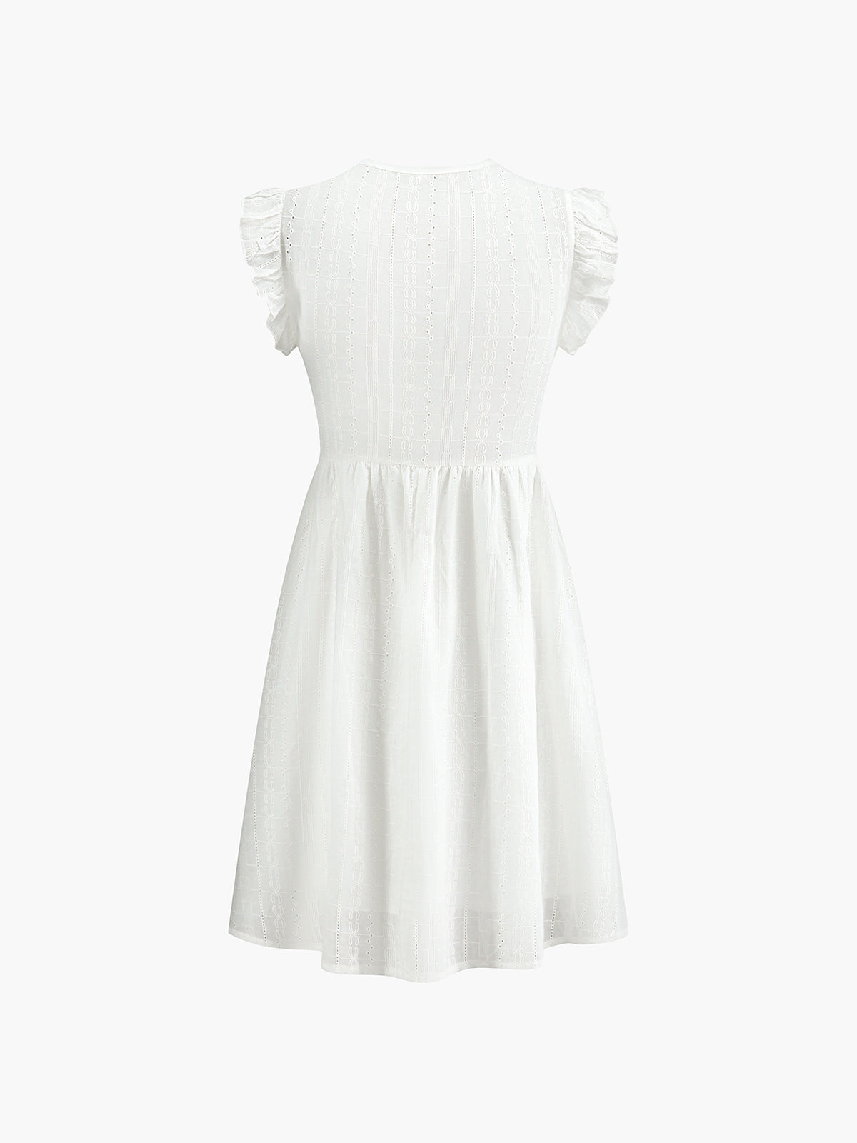 Robe courte à volants en V