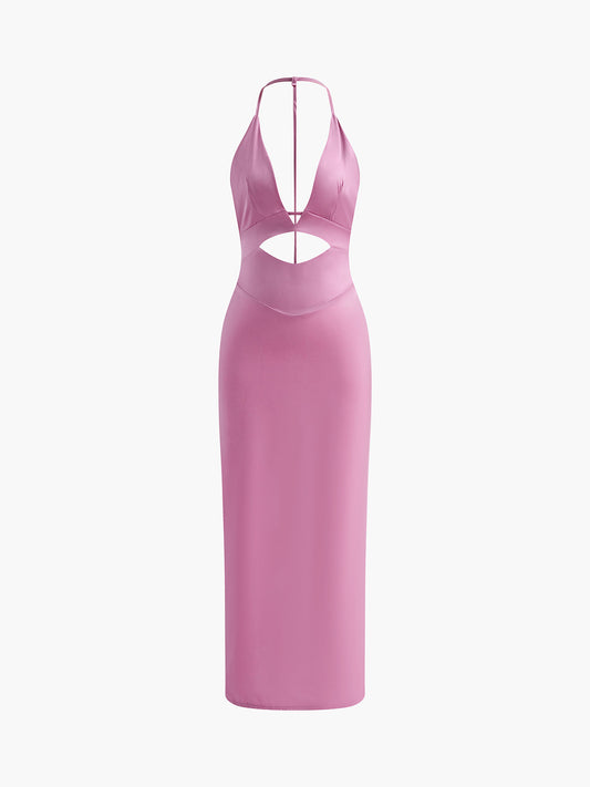 Cutout Backless Zipper Dress