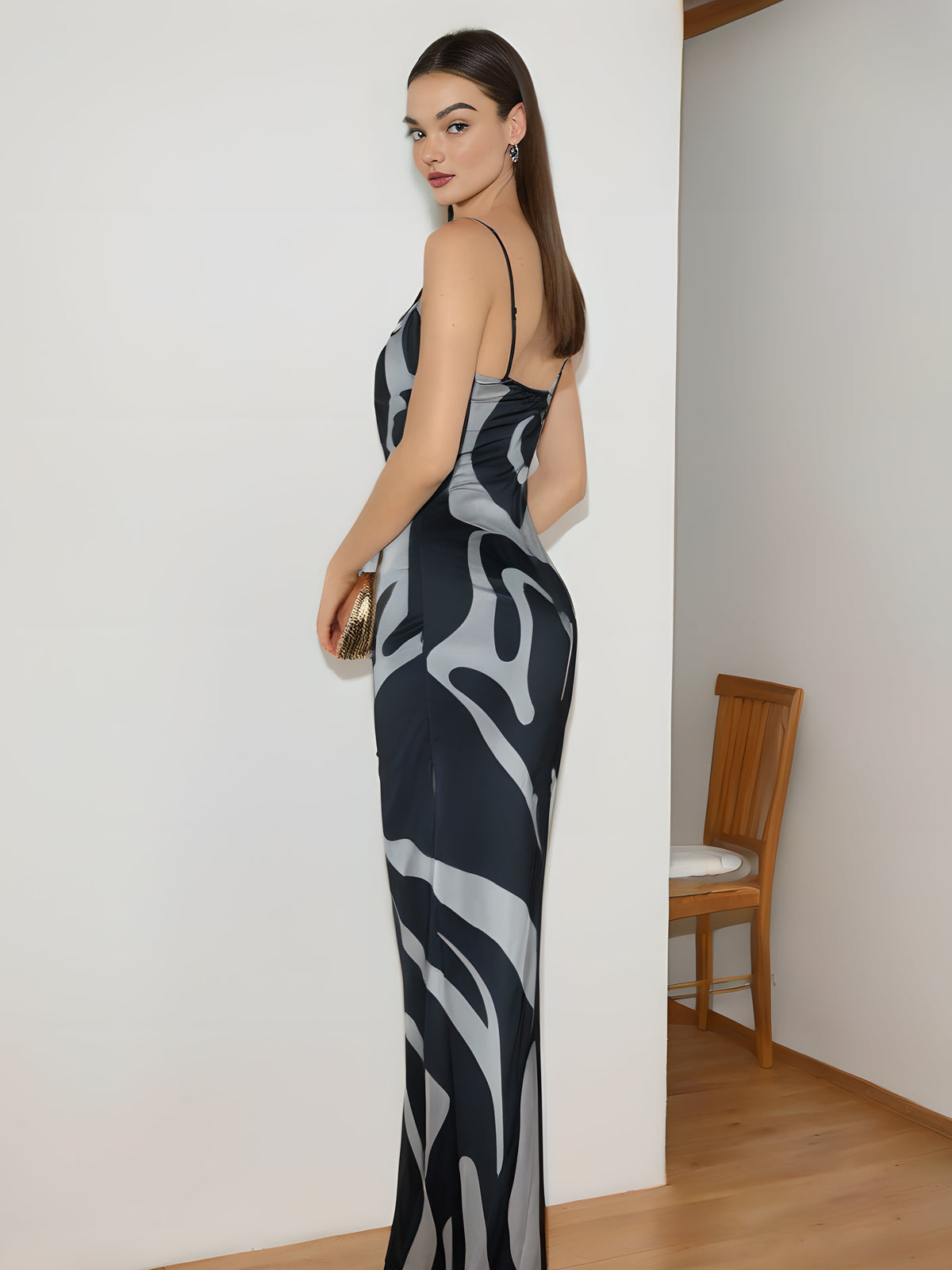 Imprimer Robe Longue Cami Mince