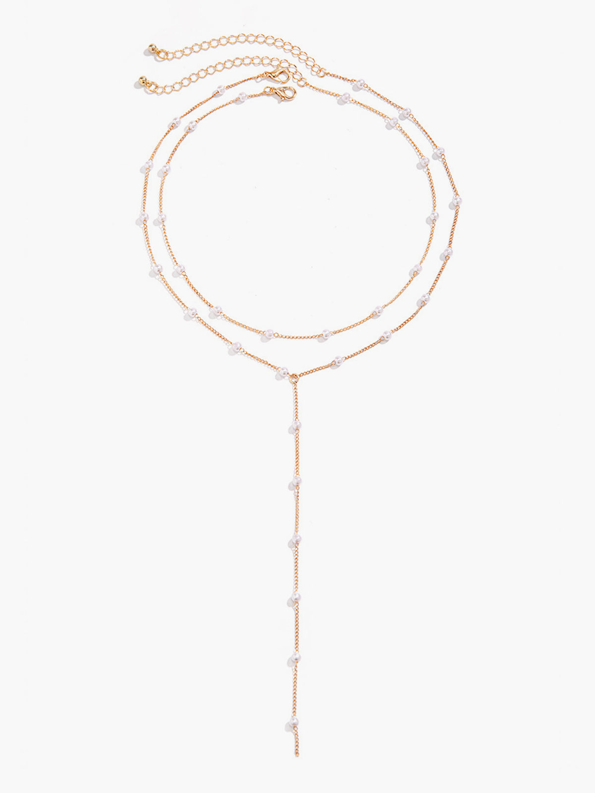 Collier de perles fait main plaqué or