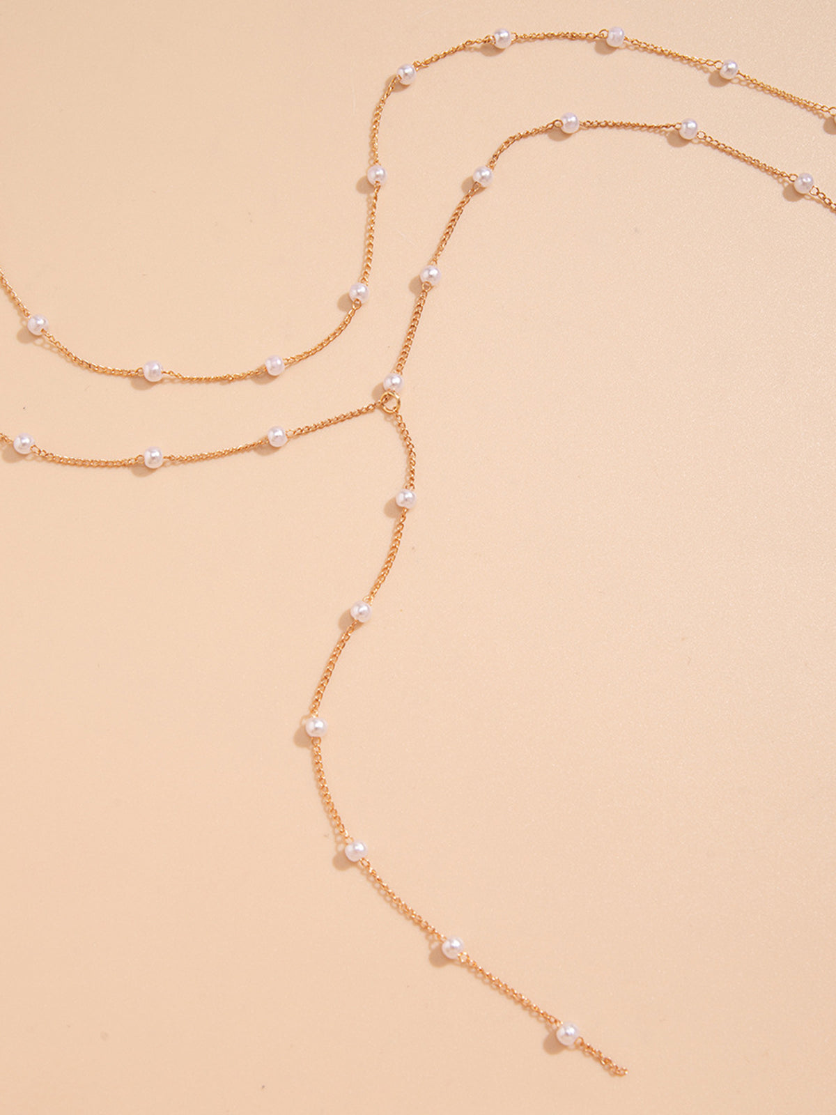 Collier de perles fait main plaqué or
