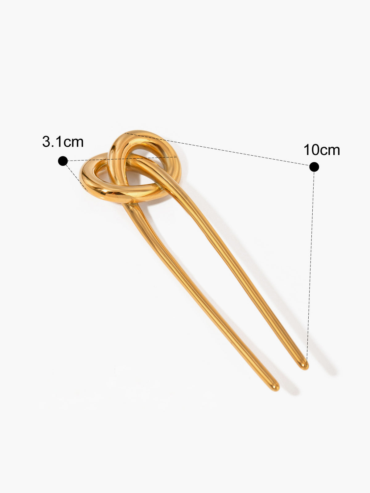 Épingle à cheveux nouée en acier inoxydable
