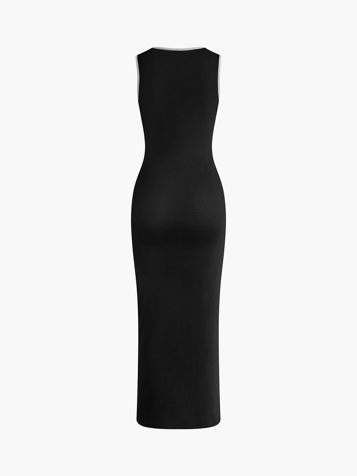 Robe pull ajustée avec bordure contrastée